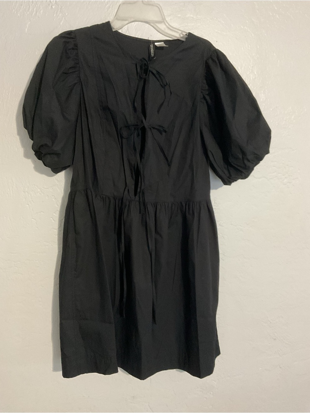 Divided Black Women's Top with Branded Neck Tag